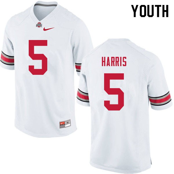 Ohio State Buckeyes #5 Jaylen Harris Youth University Jersey White